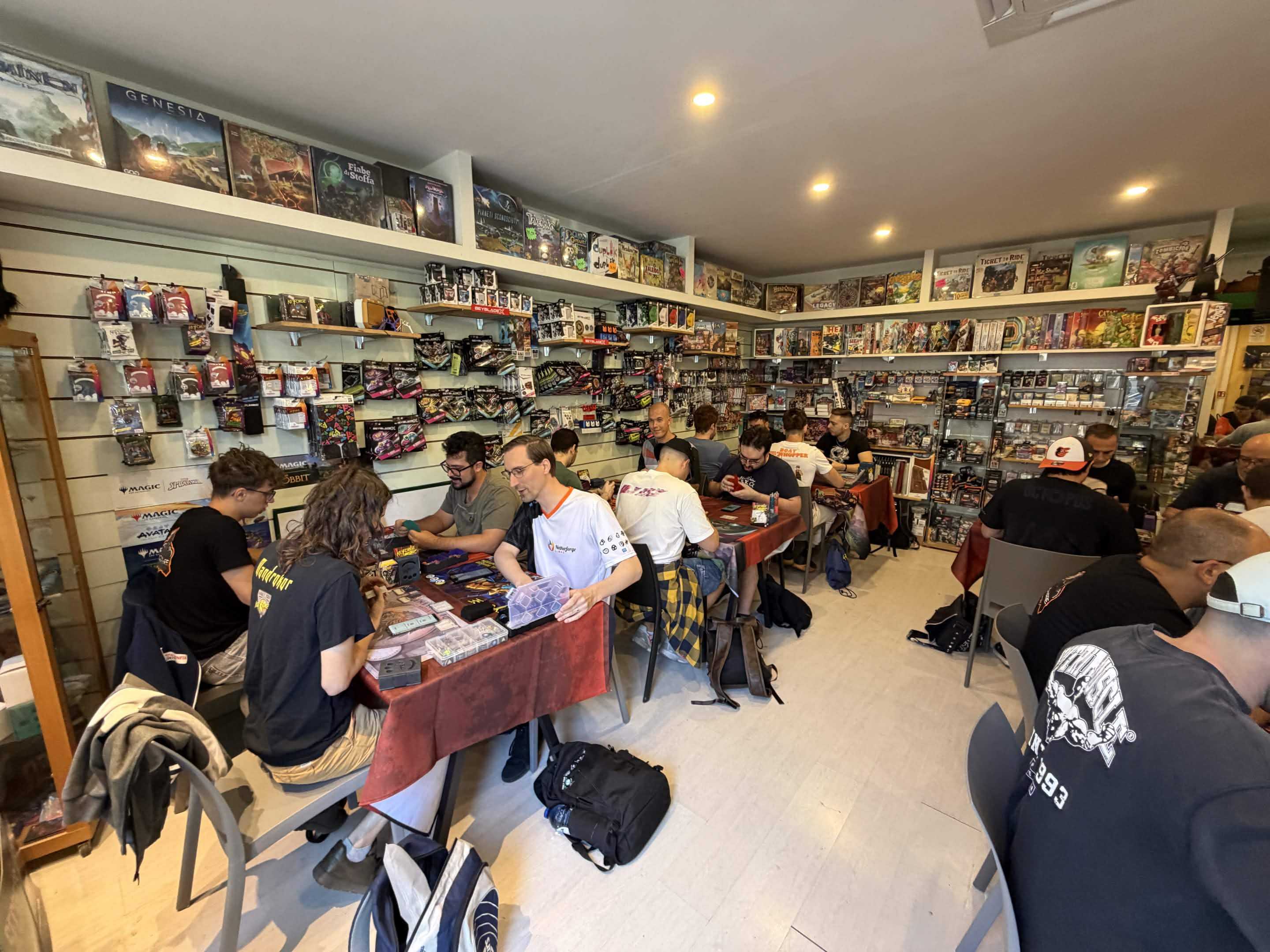 Players in action at the tournament tables
